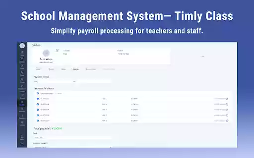 School Management System Timly Class  from Chrome web store to be run with OffiDocs Chromium online
