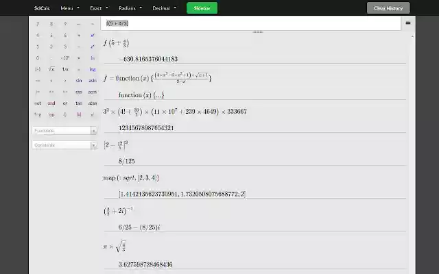 Scientific Calculator  from Chrome web store to be run with OffiDocs Chromium online