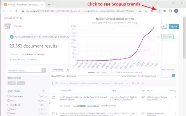Scientific publication trends from Chrome web store to be run with OffiDocs Chromium online Scientific publication trends from Chrome web store to be run with OffiDocs Chromium online