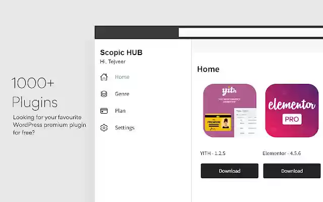 Scopic HUB จาก Chrome เว็บสโตร์ที่จะทำงานร่วมกับ OffiDocs Chromium ออนไลน์