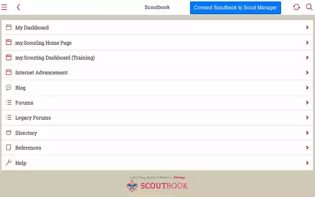 Scout Manager  from Chrome web store to be run with OffiDocs Chromium online