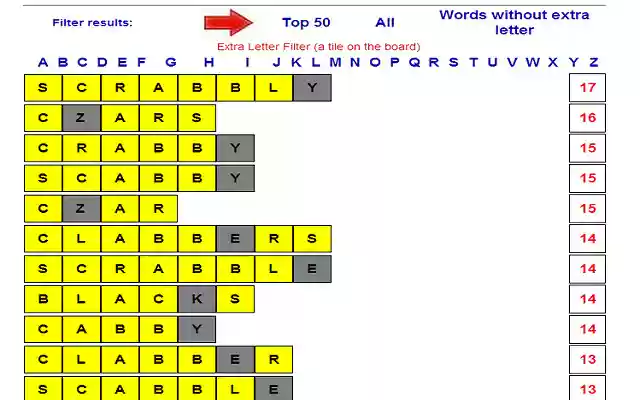 Scrabble Wordfinder from Chrome web store to be run with OffiDocs Chromium online Scrabble Wordfinder from Chrome web store to be run with OffiDocs Chromium online