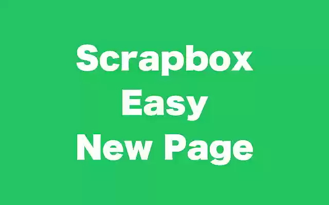 scrapbox easy new page from Chrome web store to be run with OffiDocs Chromium online scrapbox easy new page from Chrome web store to be run with OffiDocs Chromium online