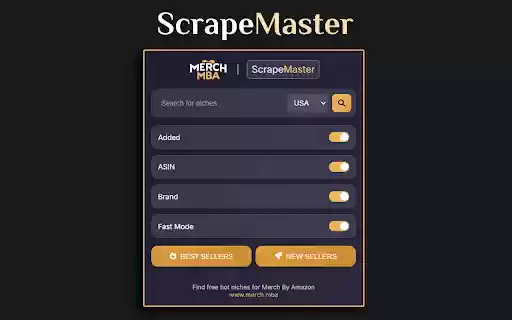 ScrapeMaster | Merch MBA from Chrome web store to be run with OffiDocs Chromium online ScrapeMaster | Merch MBA from Chrome web store to be run with OffiDocs Chromium online