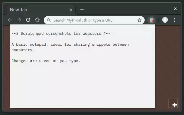 Scratchpad  from Chrome web store to be run with OffiDocs Chromium online