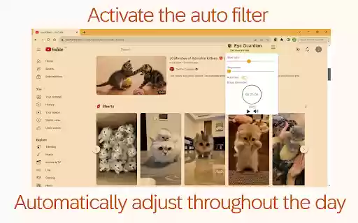 Screen Dimmer  Blue Light Filter Eye Guardian  from Chrome web store to be run with OffiDocs Chromium online