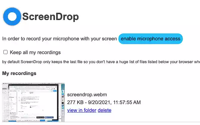 ScreenDrop  from Chrome web store to be run with OffiDocs Chromium online