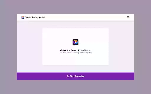 Screen Record Master from Chrome web store to be run with OffiDocs Chromium online Screen Record Master from Chrome web store to be run with OffiDocs Chromium online