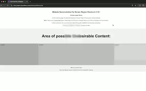 Screen Region Blockout Lite  from Chrome web store to be run with OffiDocs Chromium online