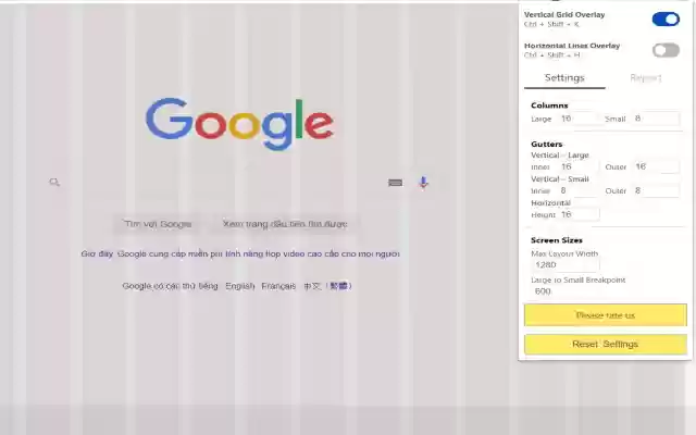 Screen Sizes  from Chrome web store to be run with OffiDocs Chromium online