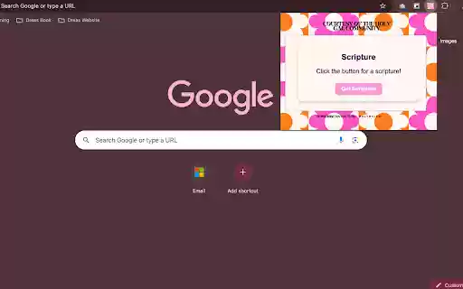 Scripture Display  from Chrome web store to be run with OffiDocs Chromium online