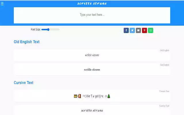 Scritte Strane copia e incolla from Chrome web store to be run with OffiDocs Chromium online Scritte Strane copia e incolla from Chrome web store to be run with OffiDocs Chromium online