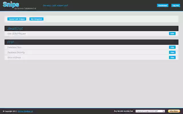Scrivvy Snips  from Chrome web store to be run with OffiDocs Chromium online