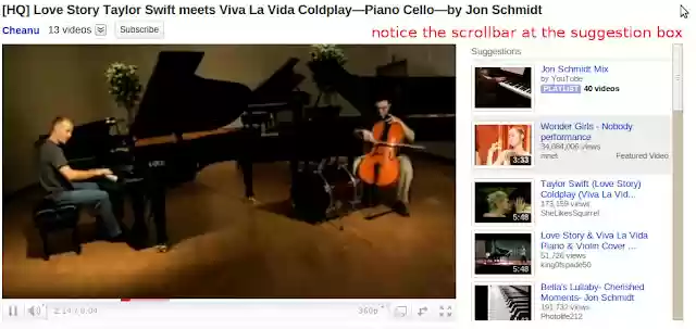 Scrollable Suggestions for YouTube™  from Chrome web store to be run with OffiDocs Chromium online