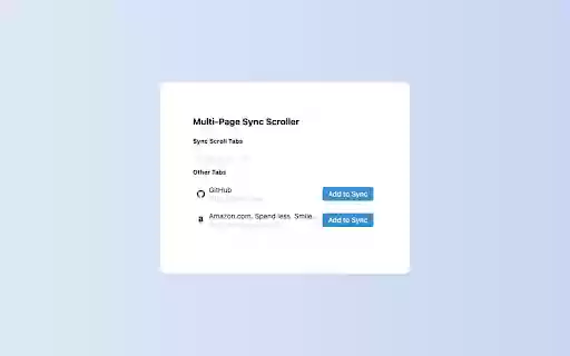 Scroll Pages Together  from Chrome web store to be run with OffiDocs Chromium online