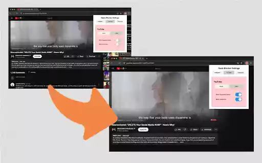 Scroll Shield  from Chrome web store to be run with OffiDocs Chromium online