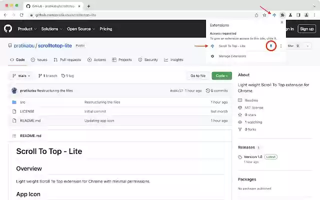 Scroll To Top Lite from Chrome web store to be run with OffiDocs Chromium online Scroll To Top Lite from Chrome web store to be run with OffiDocs Chromium online