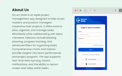 Scrum Slate – Screen Recorder  from Chrome web store to be run with OffiDocs Chromium online