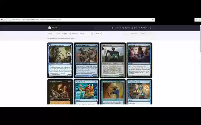 Scryfall search downloader  from Chrome web store to be run with OffiDocs Chromium online