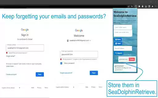 SeaDolphinRetrieve  from Chrome web store to be run with OffiDocs Chromium online