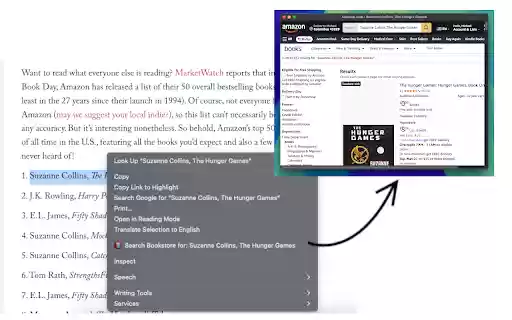 Search Bookstores  from Chrome web store to be run with OffiDocs Chromium online