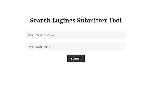 Search Engines Submitter Tool  from Chrome web store to be run with OffiDocs Chromium online