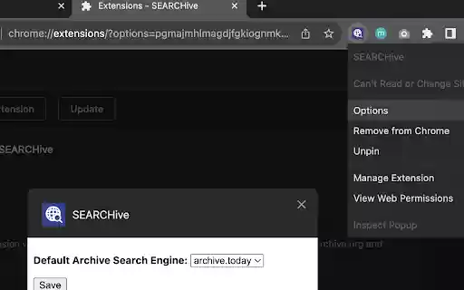 SEARCHive from Chrome web store to be run with OffiDocs Chromium online SEARCHive from Chrome web store to be run with OffiDocs Chromium online