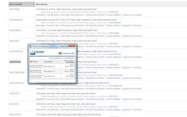 Search Mouser: desde la tienda web de Chrome para ejecutarse con OffiDocs Chromium en línea
