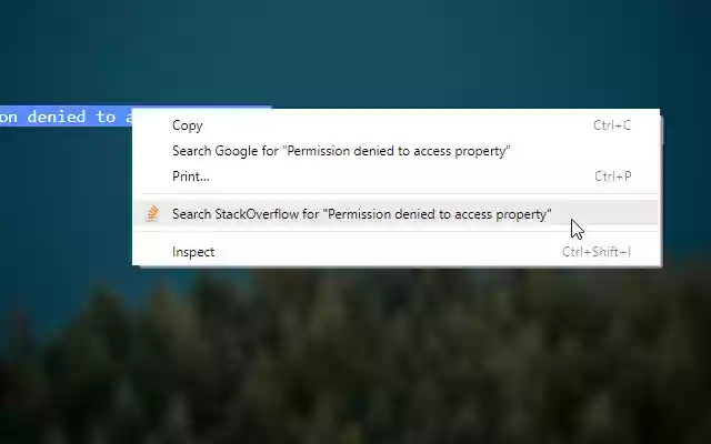 Search Stack Overfow Context Menu  from Chrome web store to be run with OffiDocs Chromium online