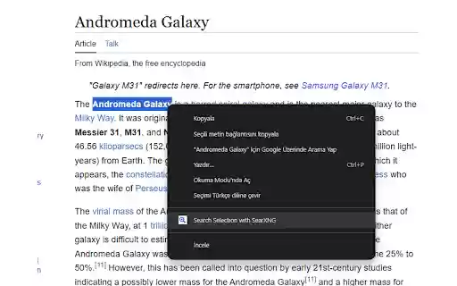 Search with SearXNG  from Chrome web store to be run with OffiDocs Chromium online