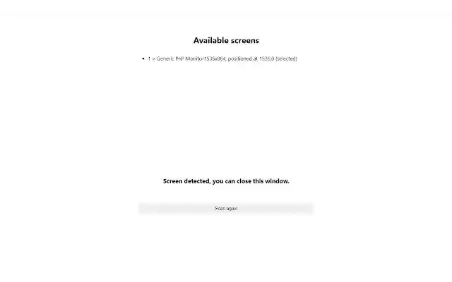 Secondary Screen  from Chrome web store to be run with OffiDocs Chromium online