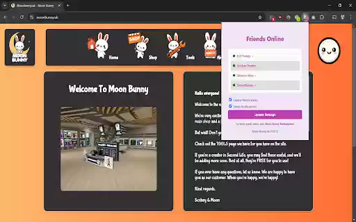 Second Life Friends Monitor  from Chrome web store to be run with OffiDocs Chromium online