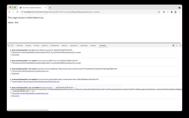 secretlint  from Chrome web store to be run with OffiDocs Chromium online