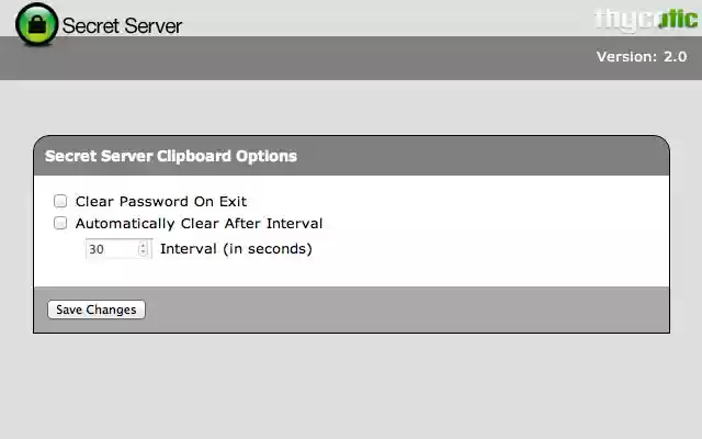 Secret Server Clipboard Utility  from Chrome web store to be run with OffiDocs Chromium online