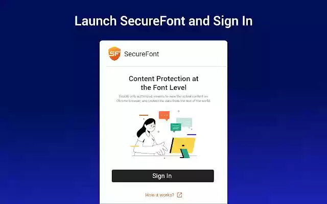 SecureFont  from Chrome web store to be run with OffiDocs Chromium online