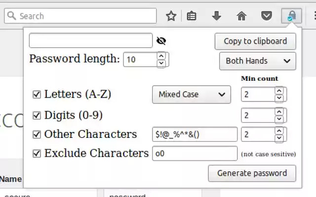 Secure Password Generator  from Chrome web store to be run with OffiDocs Chromium online