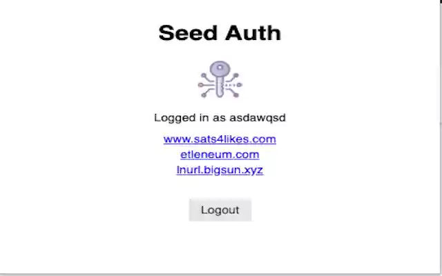 Seed Auth LNURL Auth from Chrome web store to be run with OffiDocs Chromium online Seed Auth LNURL Auth from Chrome web store to be run with OffiDocs Chromium online