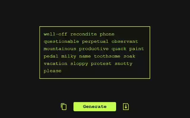 Seed Phrase Generator  from Chrome web store to be run with OffiDocs Chromium online