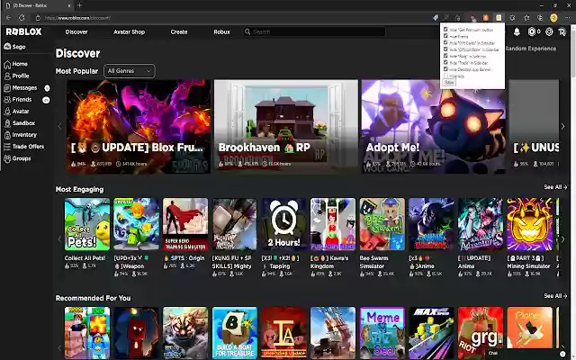 Segos Roblox  from Chrome web store to be run with OffiDocs Chromium online