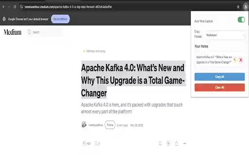 Select2Note  from Chrome web store to be run with OffiDocs Chromium online