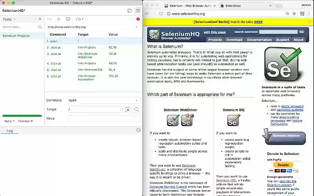 Selenium IDE from Chrome web store to be run with OffiDocs Chromium online Selenium IDE from Chrome web store to be run with OffiDocs Chromium online