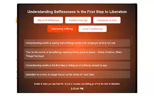 Selflessness and Liberation from Chrome web store to be run with OffiDocs Chromium online Selflessness and Liberation from Chrome web store to be run with OffiDocs Chromium online