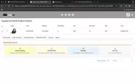 SellerBot Free Amz Product Research Tool  from Chrome web store to be run with OffiDocs Chromium online