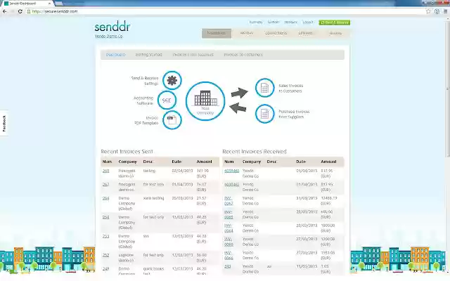 Senddr eInvoicing  from Chrome web store to be run with OffiDocs Chromium online