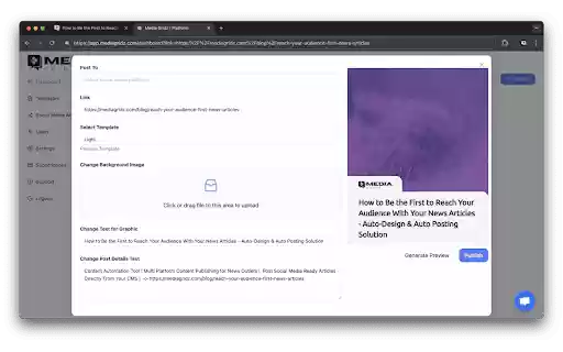 Send to Media Gridz  from Chrome web store to be run with OffiDocs Chromium online