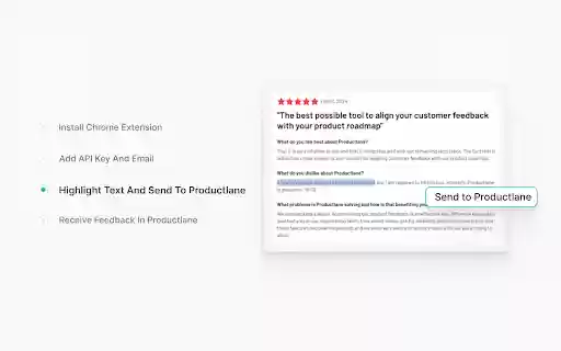 Send To Productlane  from Chrome web store to be run with OffiDocs Chromium online