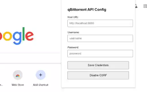 Send to qBittorrent  from Chrome web store to be run with OffiDocs Chromium online
