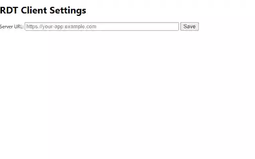 Send to RDT Client  from Chrome web store to be run with OffiDocs Chromium online