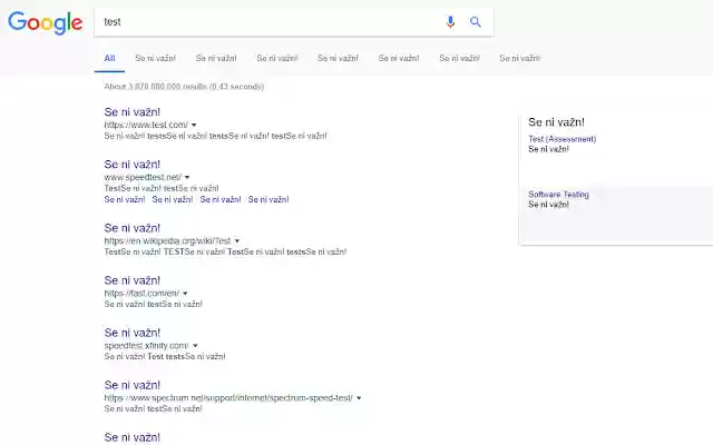 Se ni važn  from Chrome web store to be run with OffiDocs Chromium online