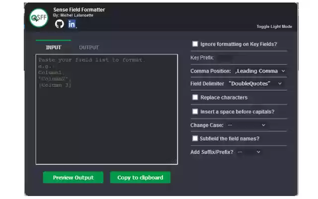 Sense Field Formatter from Chrome web store to be run with OffiDocs Chromium online Sense Field Formatter from Chrome web store to be run with OffiDocs Chromium online